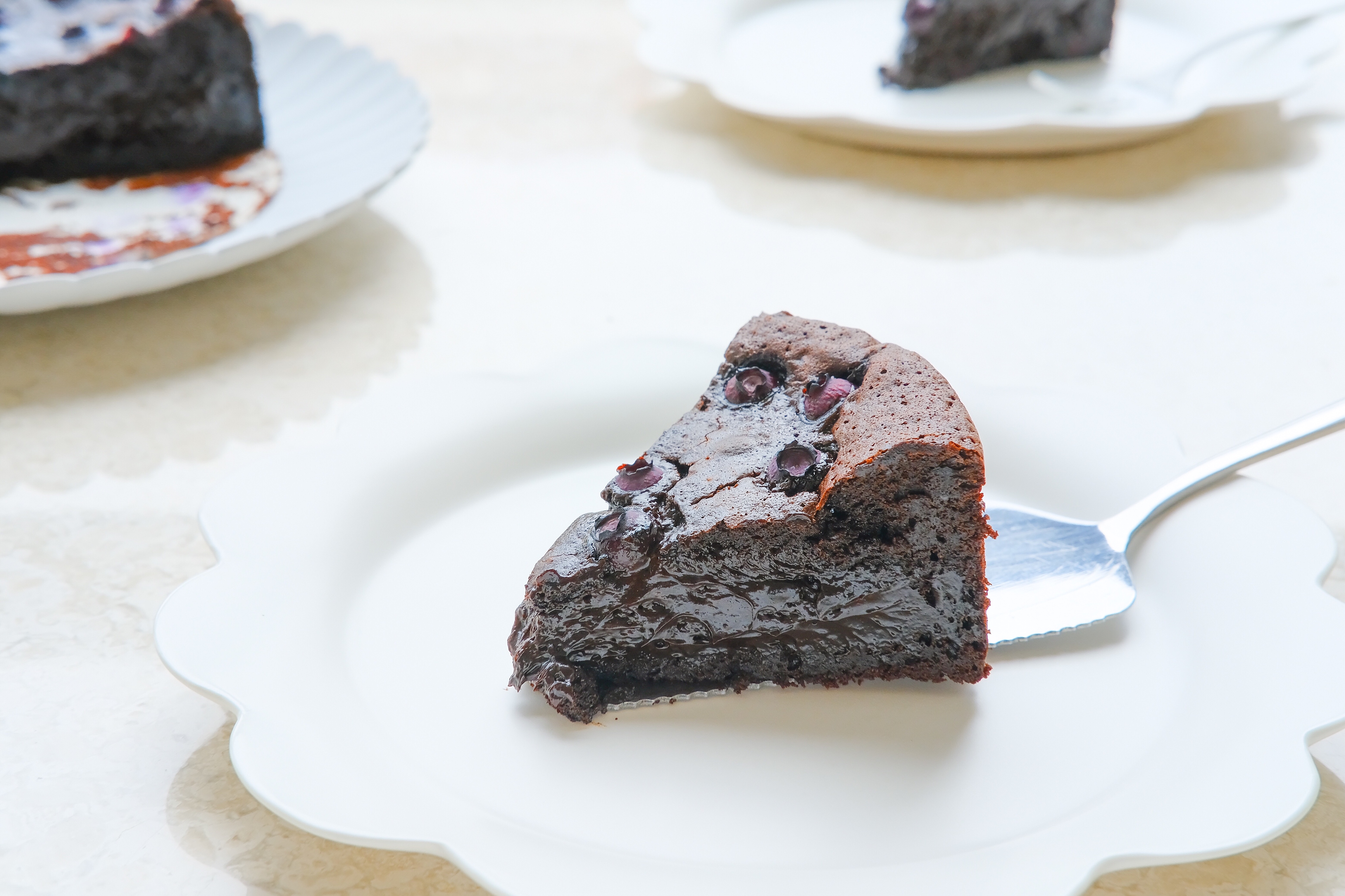 蓝莓巧克力软心蛋糕（低糖版）的做法 步骤19