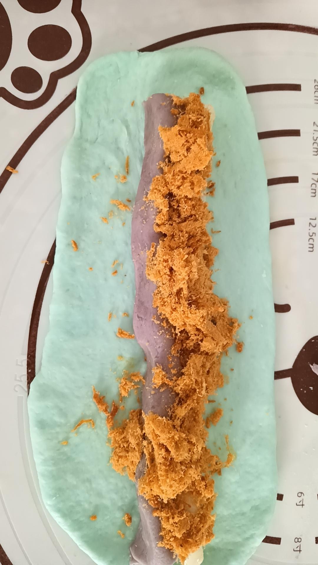 软糯拉丝🔥芋泥麻薯肉松贝果❗️做法简单
