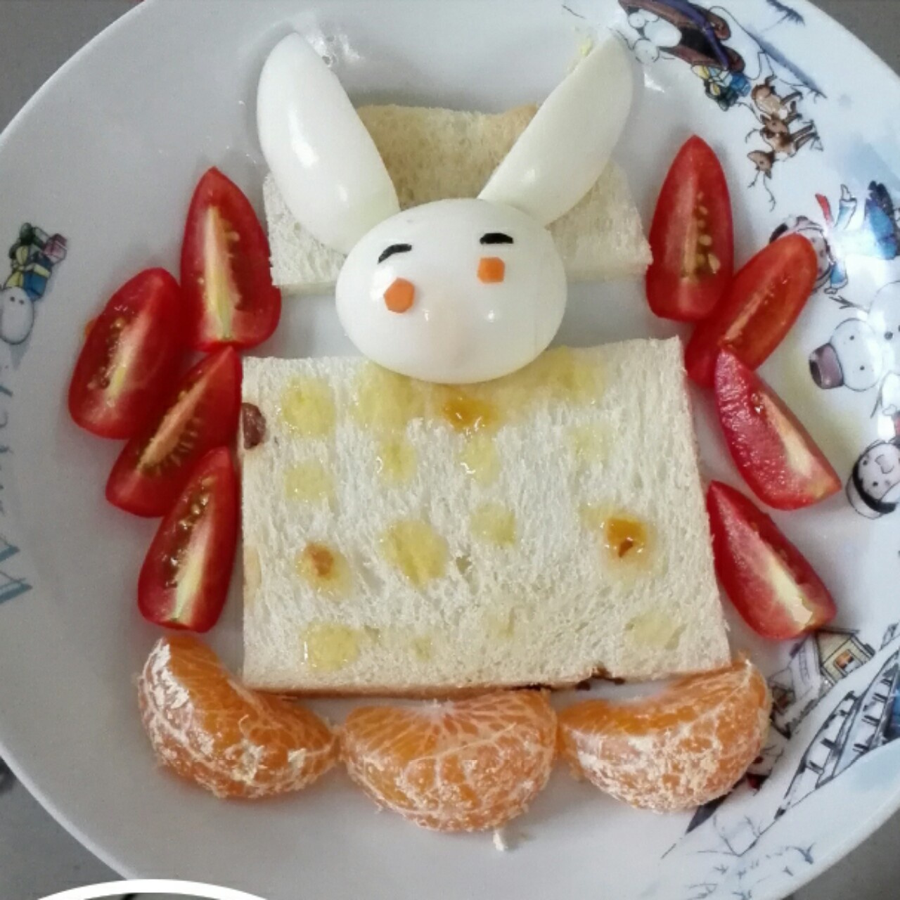 创意早餐(土司鸡蛋)