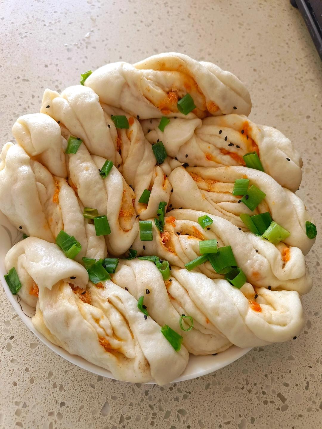 生煎肉松花卷