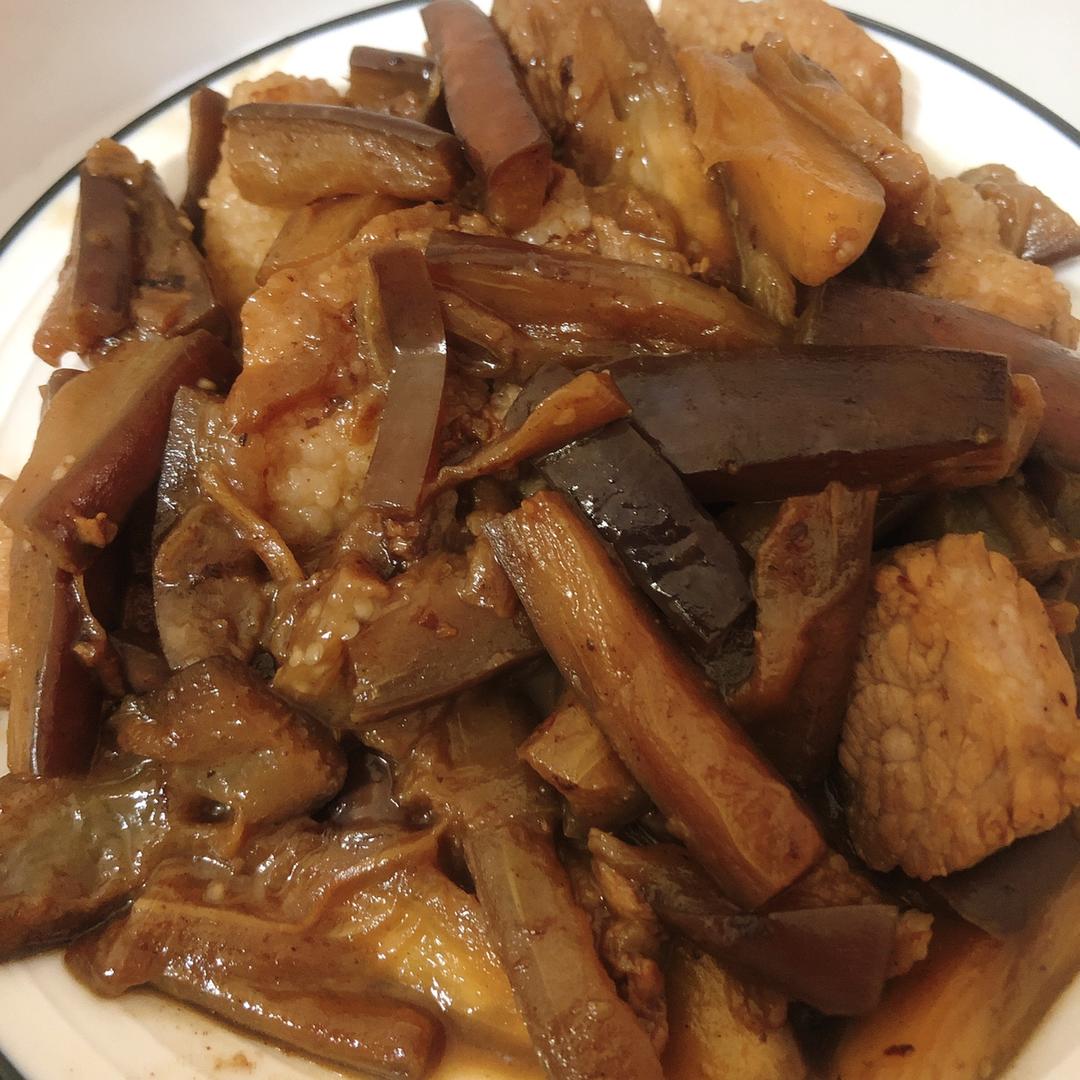 肉炒茄子丝