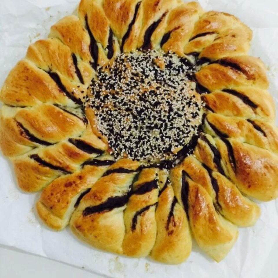 向日葵豆沙面包