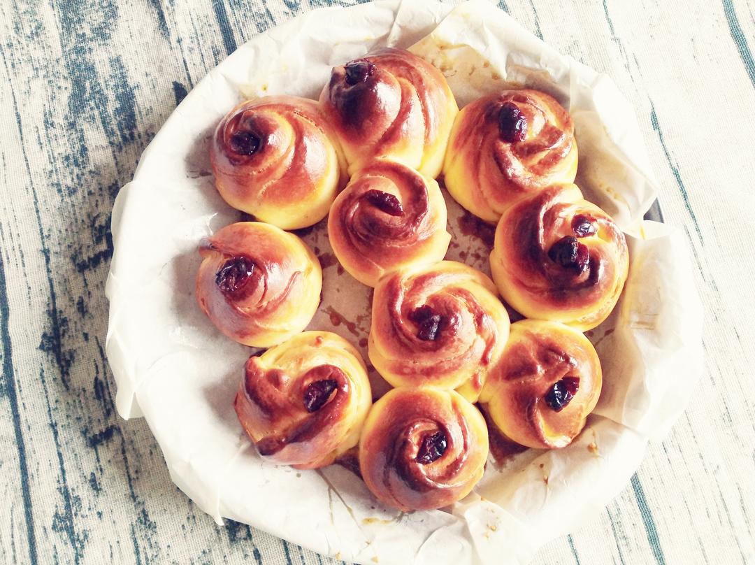 玫瑰花奶油面包