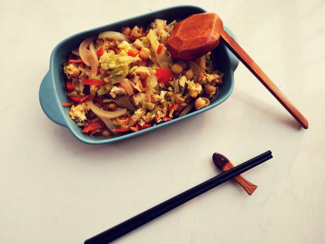 和风素菇鹰嘴豆滑蛋【健康一锅端】