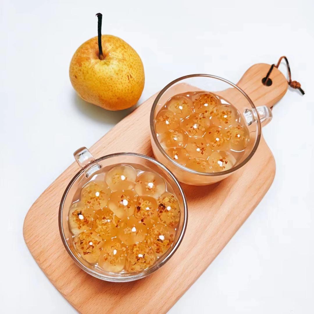 桂花绿茶雪梨冻
