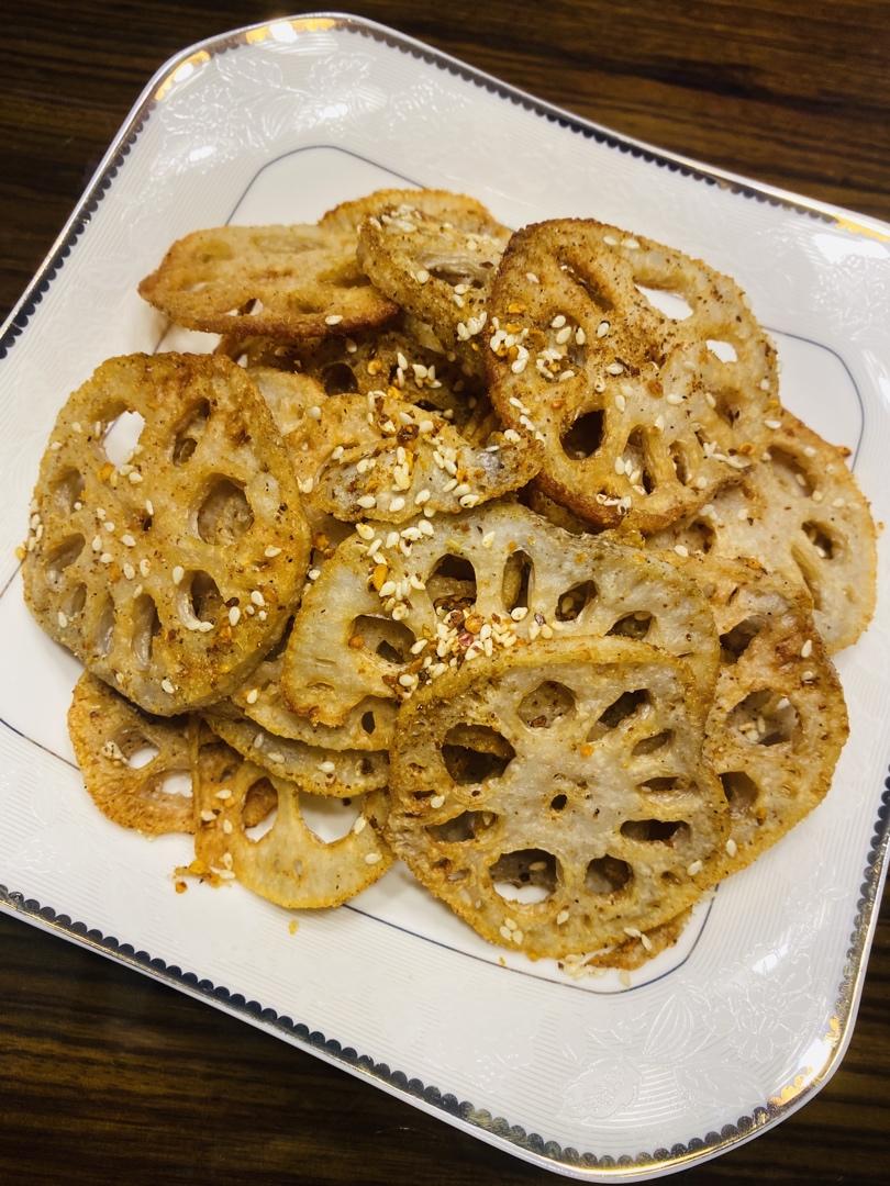 椒盐藕片吃过吗⁉️比薯片还好吃