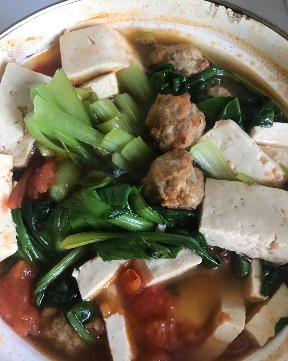 豆腐丸子番茄汤
