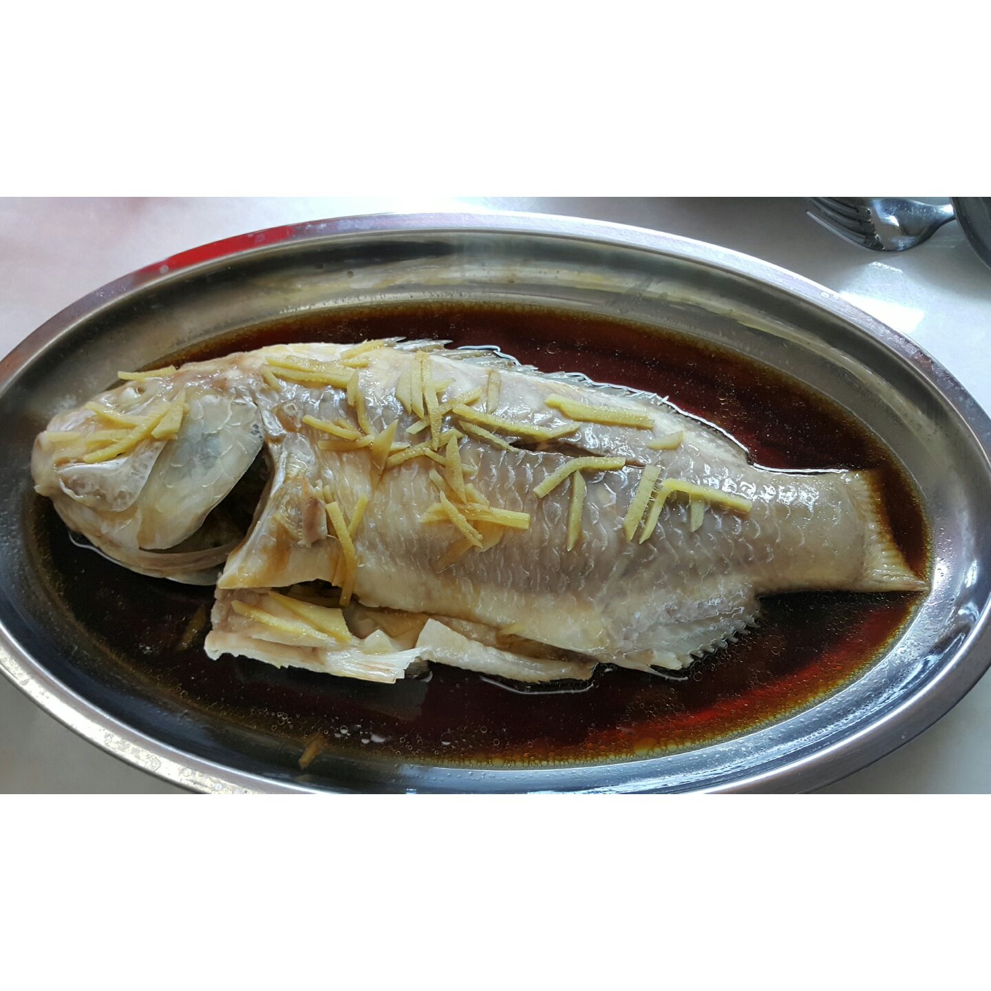 aris88做的清蒸非洲鲫鱼