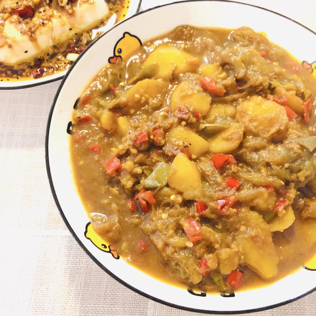 土豆炖茄子