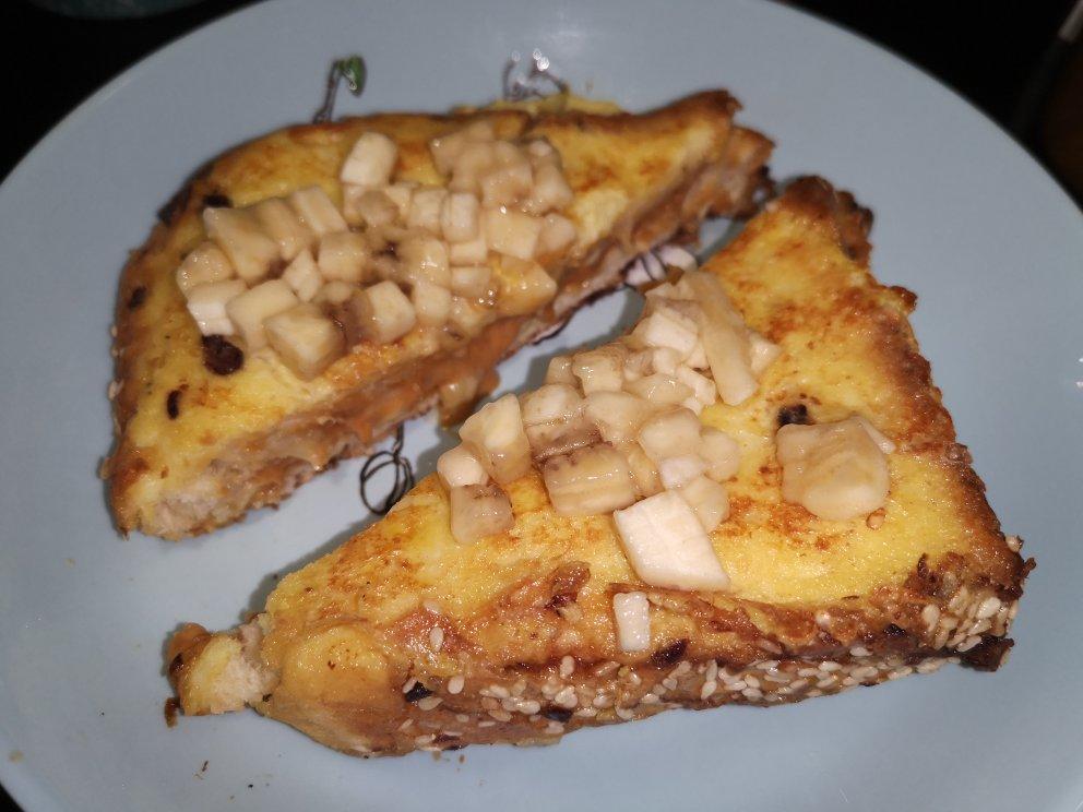 香蕉泥花生酱西多士