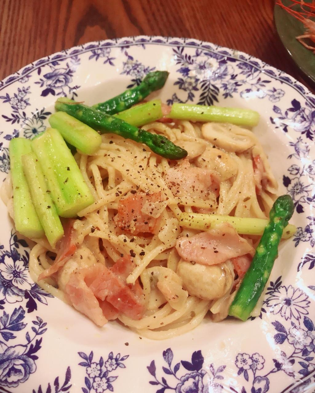 [山姆厨房]芦笋培根白酱意面