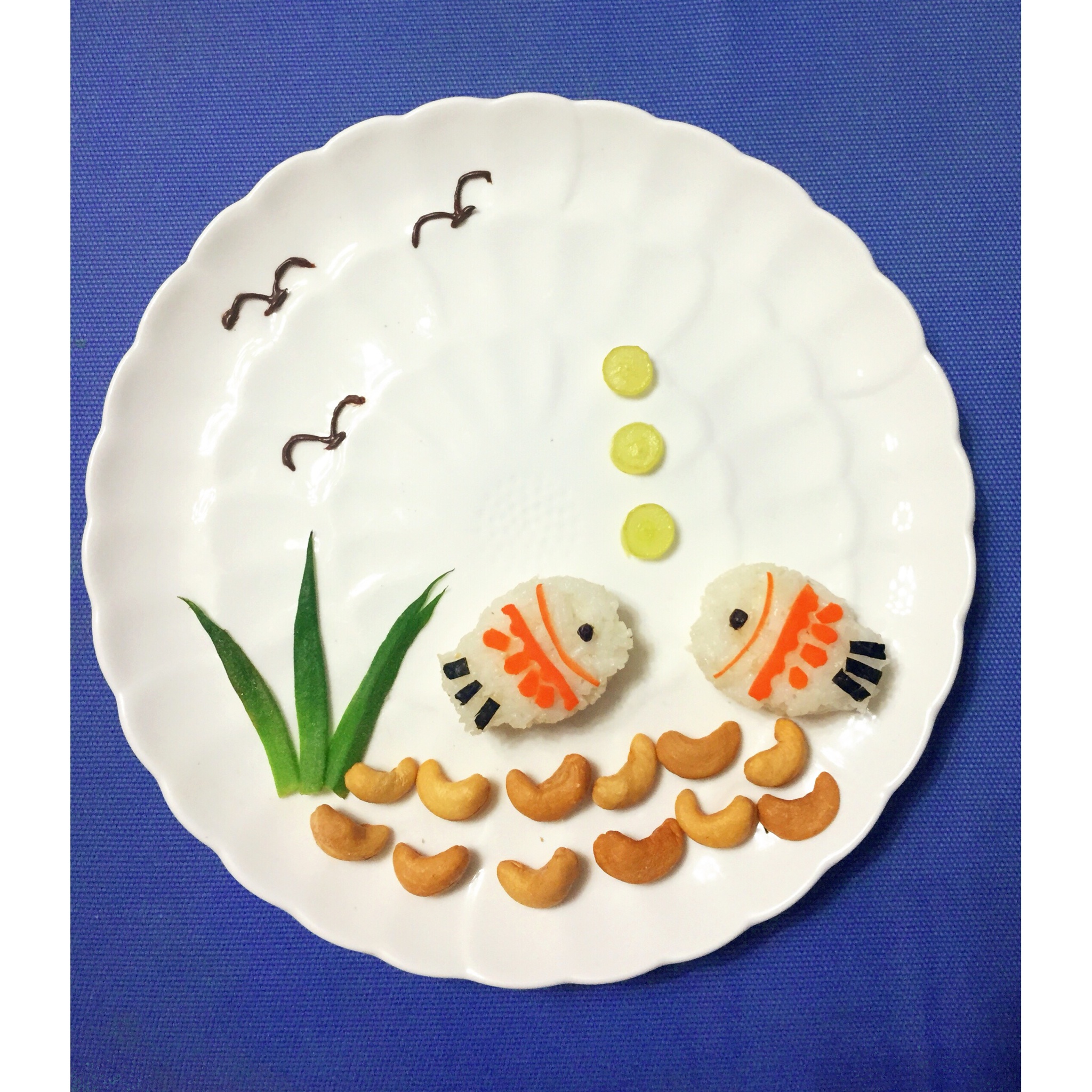 栀子花米饭趣味餐