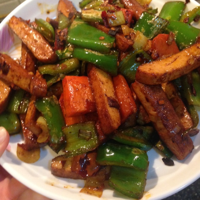 betty-yun做的青椒炒香干