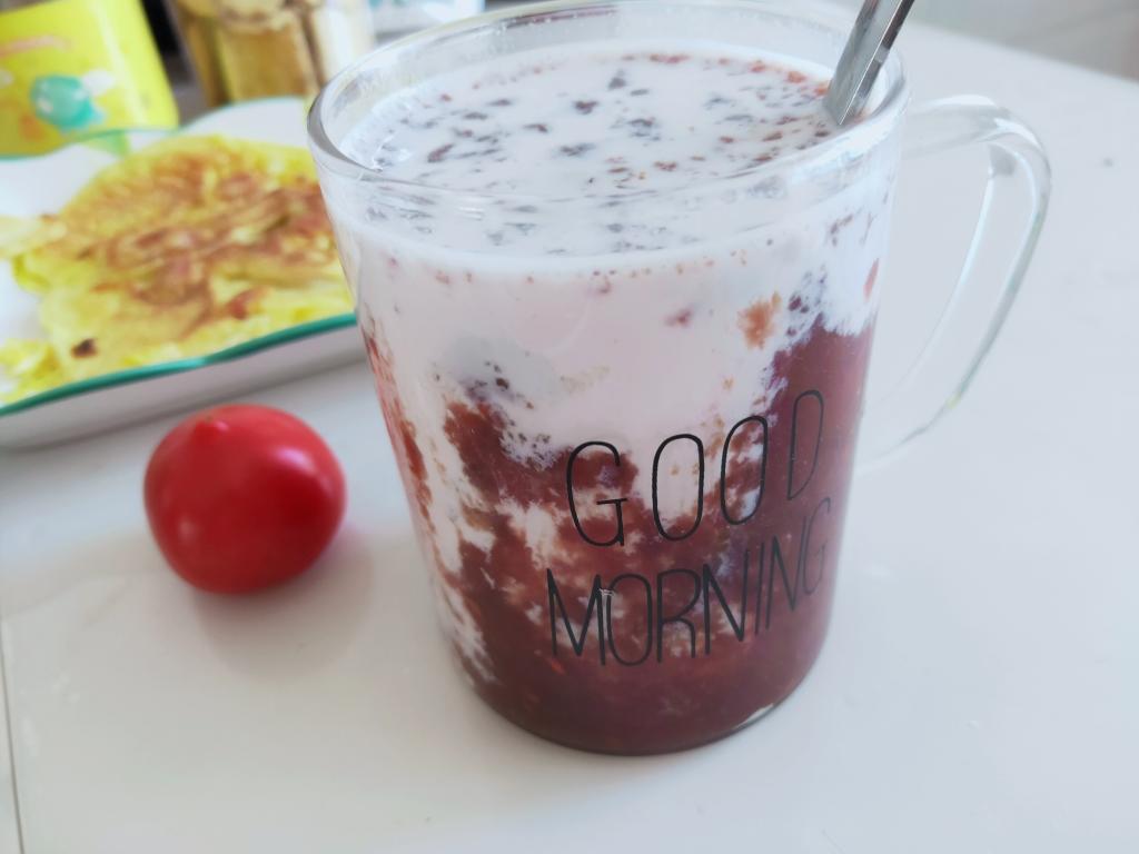 紫薯银耳桂花牛奶羹的做法