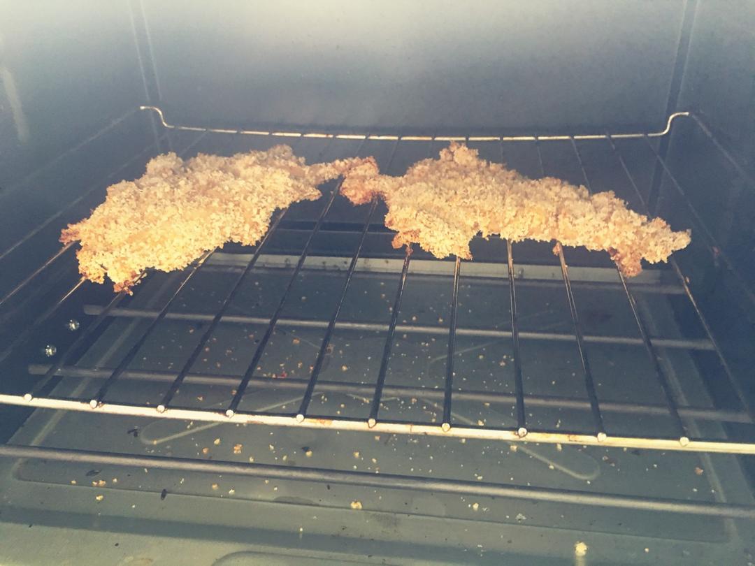 无油烤鸡排（面包糠鸡胸肉）