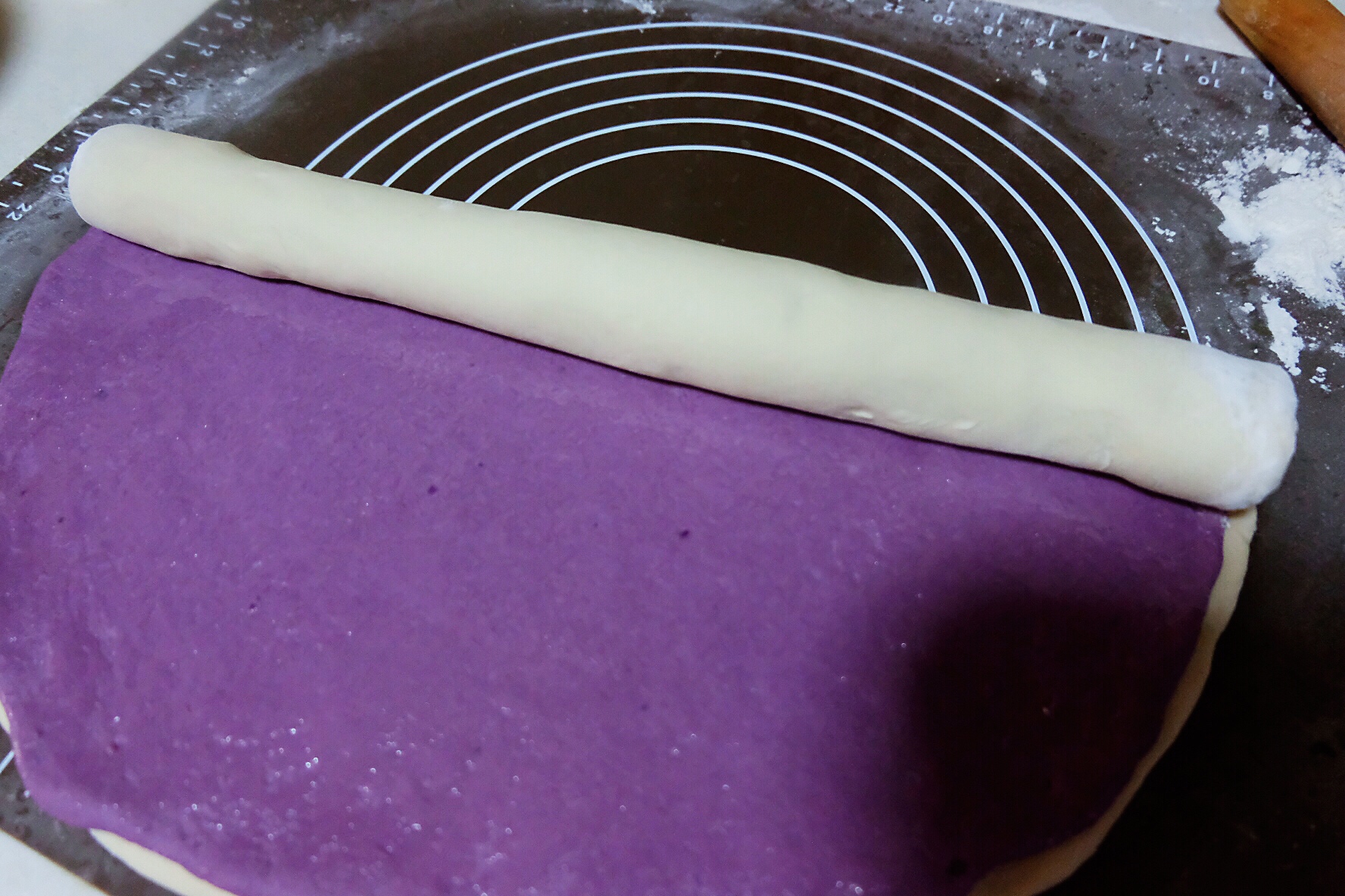 开花的紫薯馒头的做法 步骤4