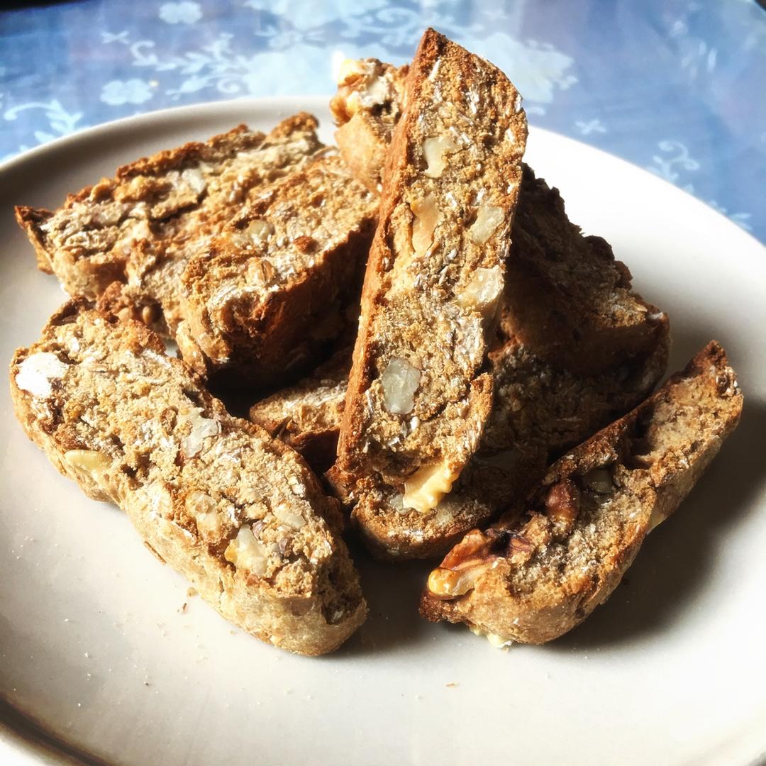 【健康零食】燕麦坚果意式脆饼