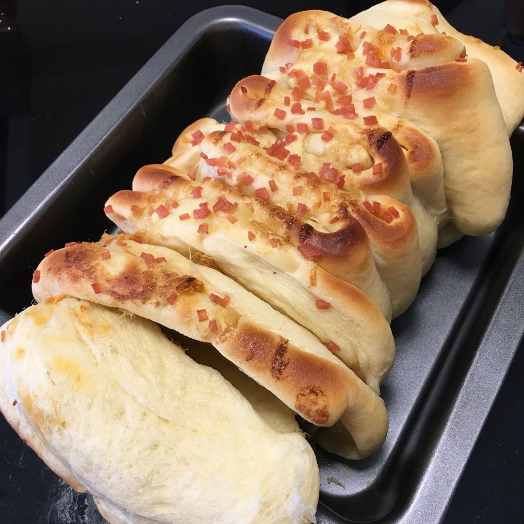 手撕千层肉松面包