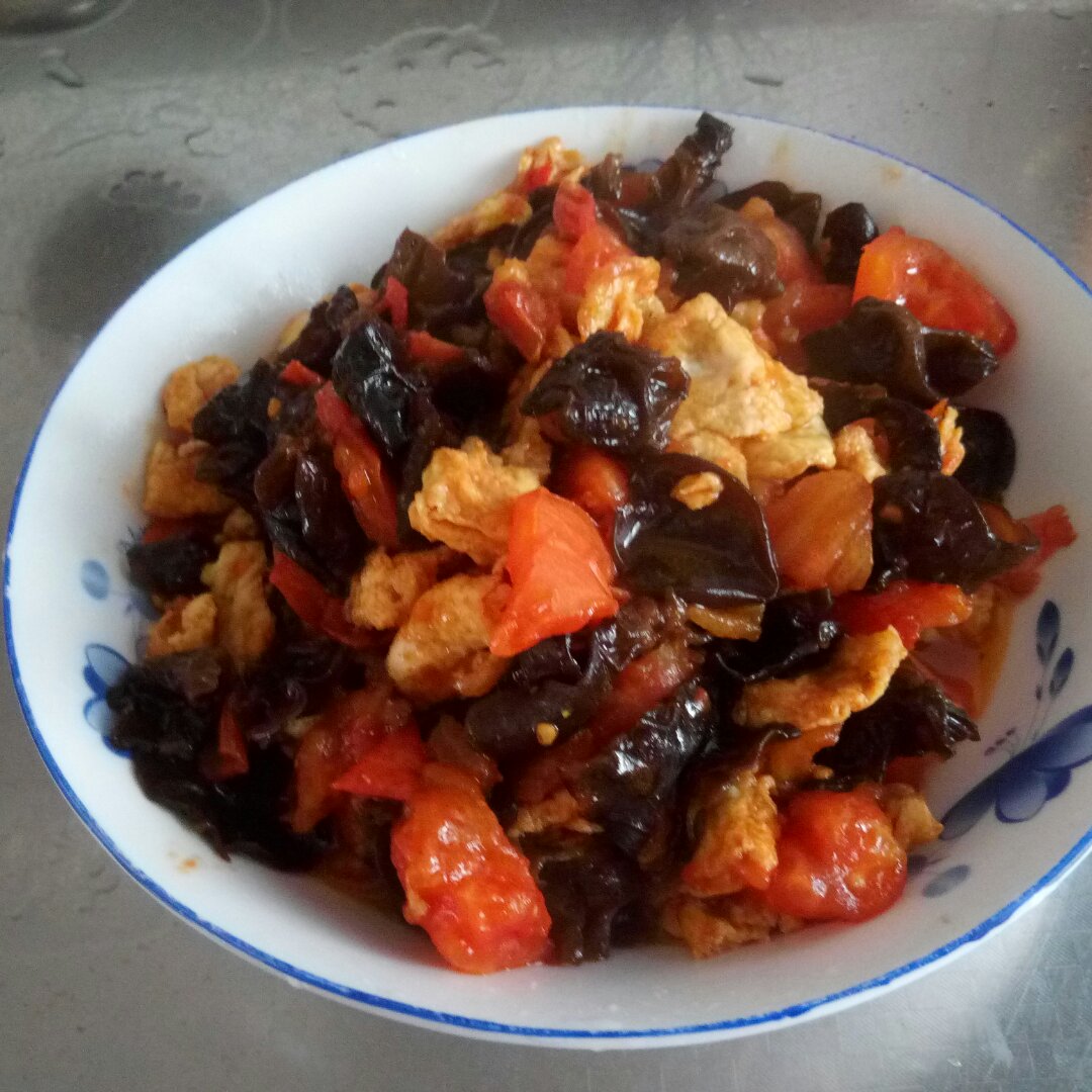 黑木耳番茄炒鸡蛋