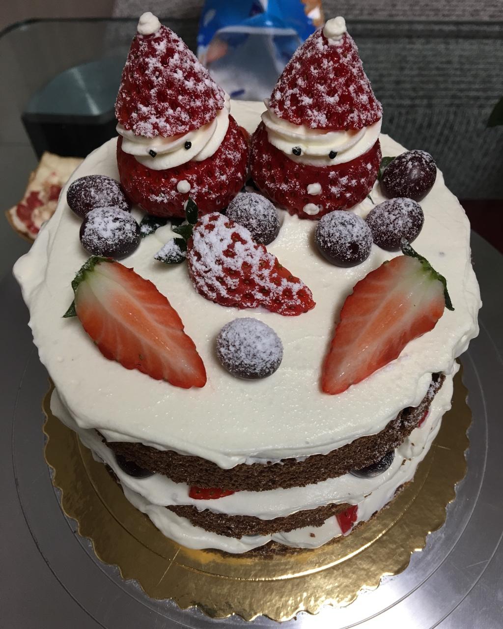 圣诞呆萌裸蛋糕