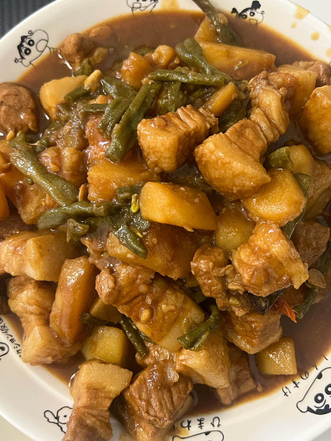 绝对正宗的东北土豆豆角炖五花肉