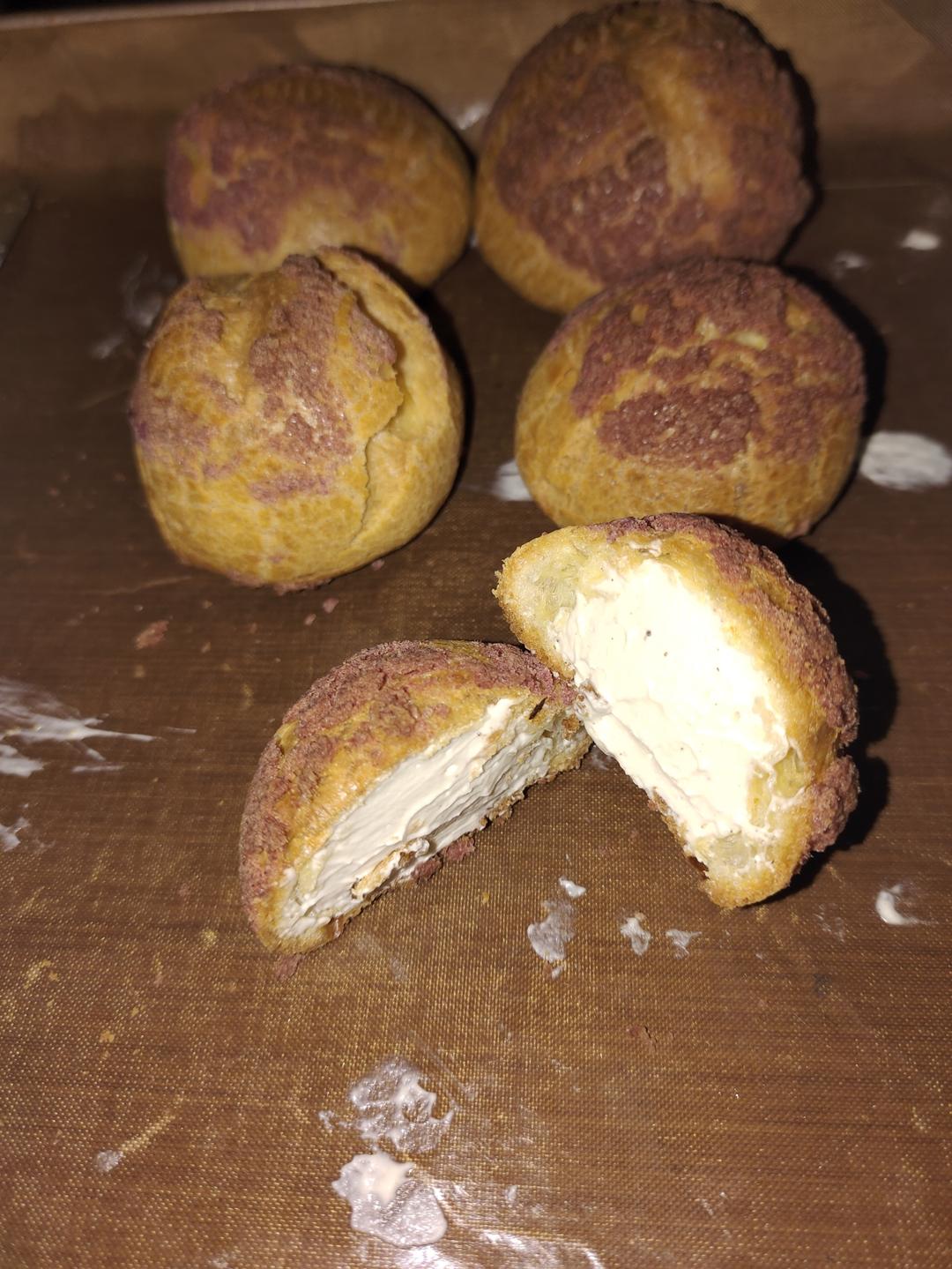 完美酥皮大泡芙｜少油｜详细教程｜3种口味｜原味｜抹茶｜可可｜泡芙常见问题汇总