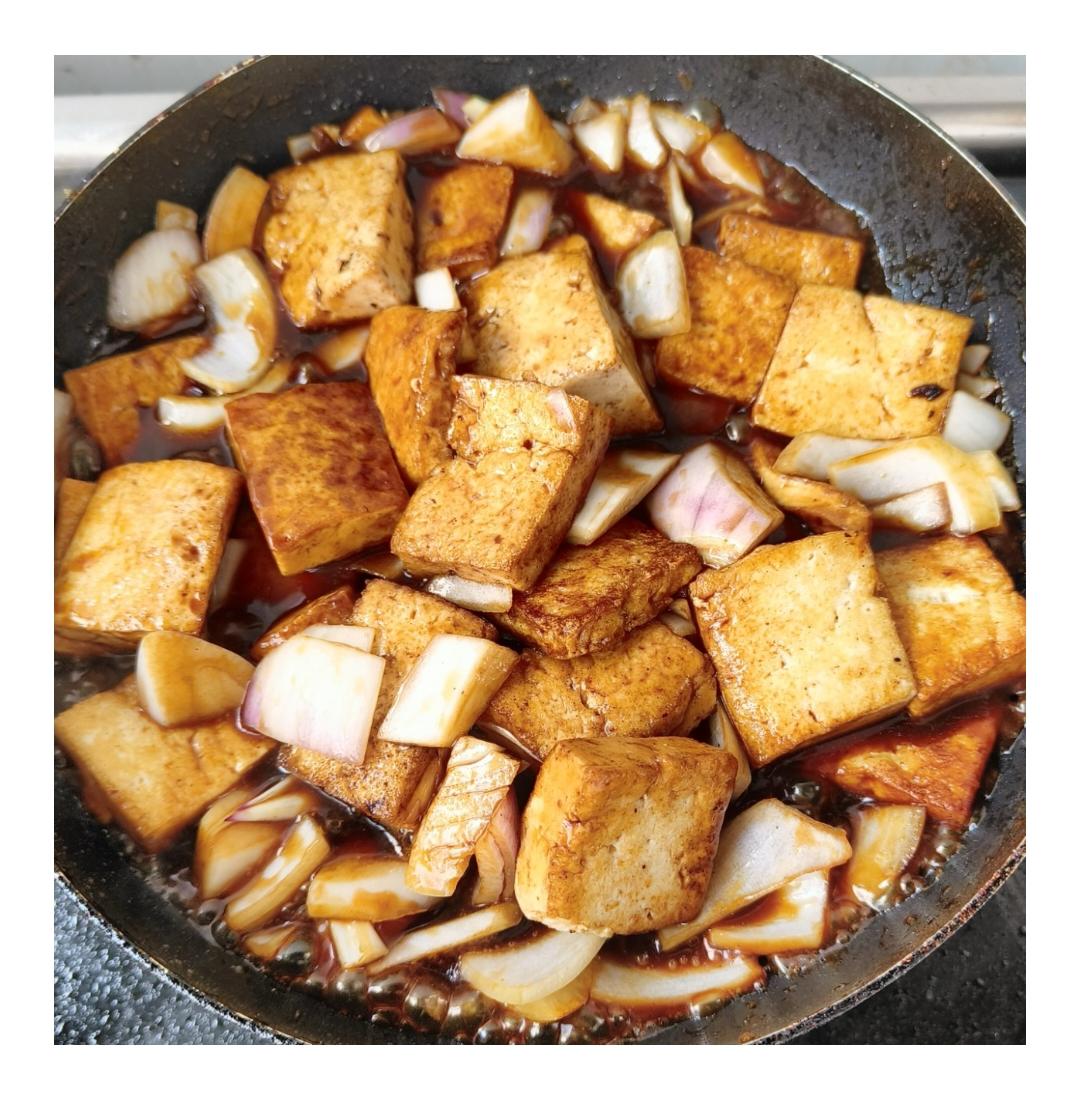 葱烧豆腐