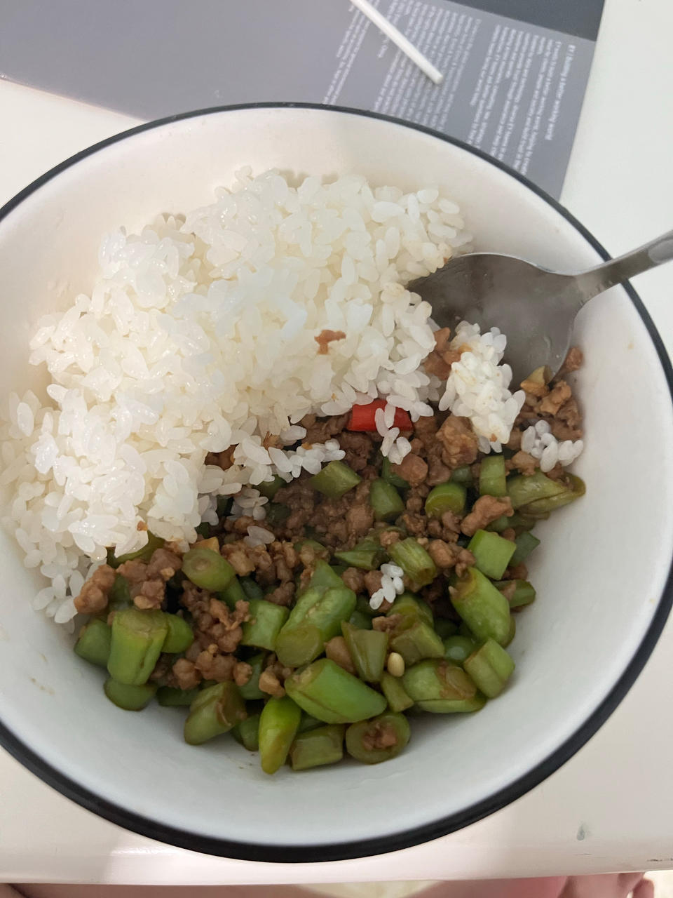 肉沫豆角下饭菜