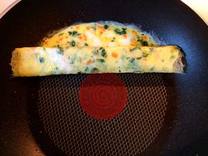 蔬菜厚蛋烧三明治（超详细平底锅做厚蛋烧）的做法 步骤6