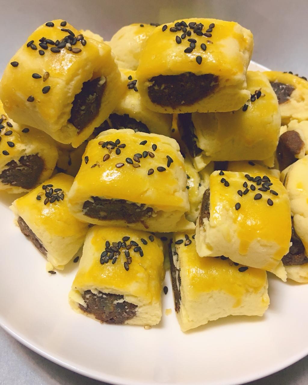 田子123做的豆沙一口酥