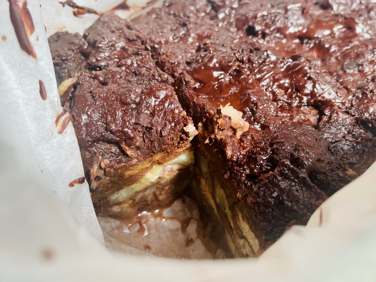 懒人减脂餐·免烤🌈巧克力香蕉吐司冰蛋糕