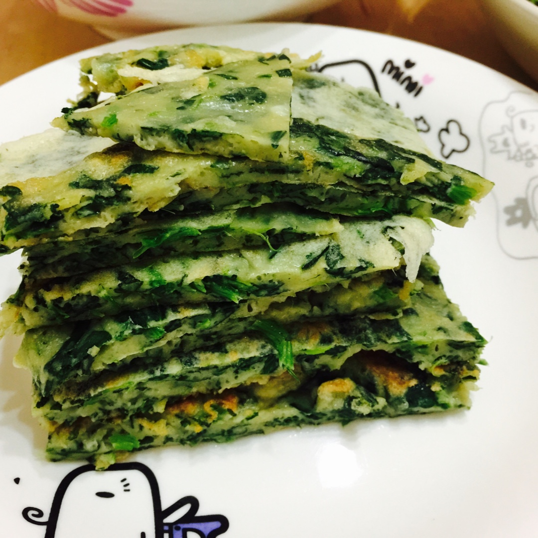 菠菜鸡蛋饼