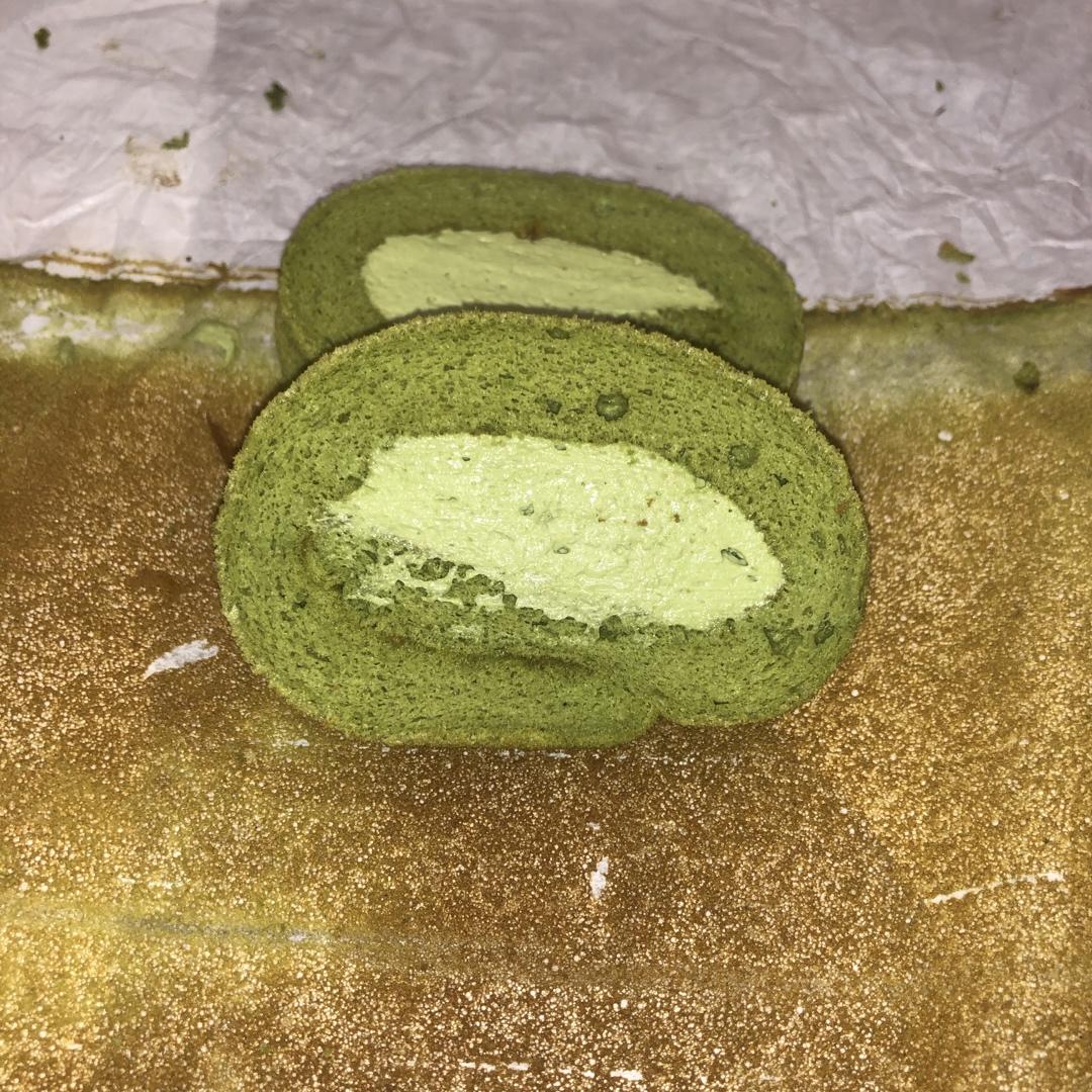 抹茶奶油蛋糕卷，一抹，倾心