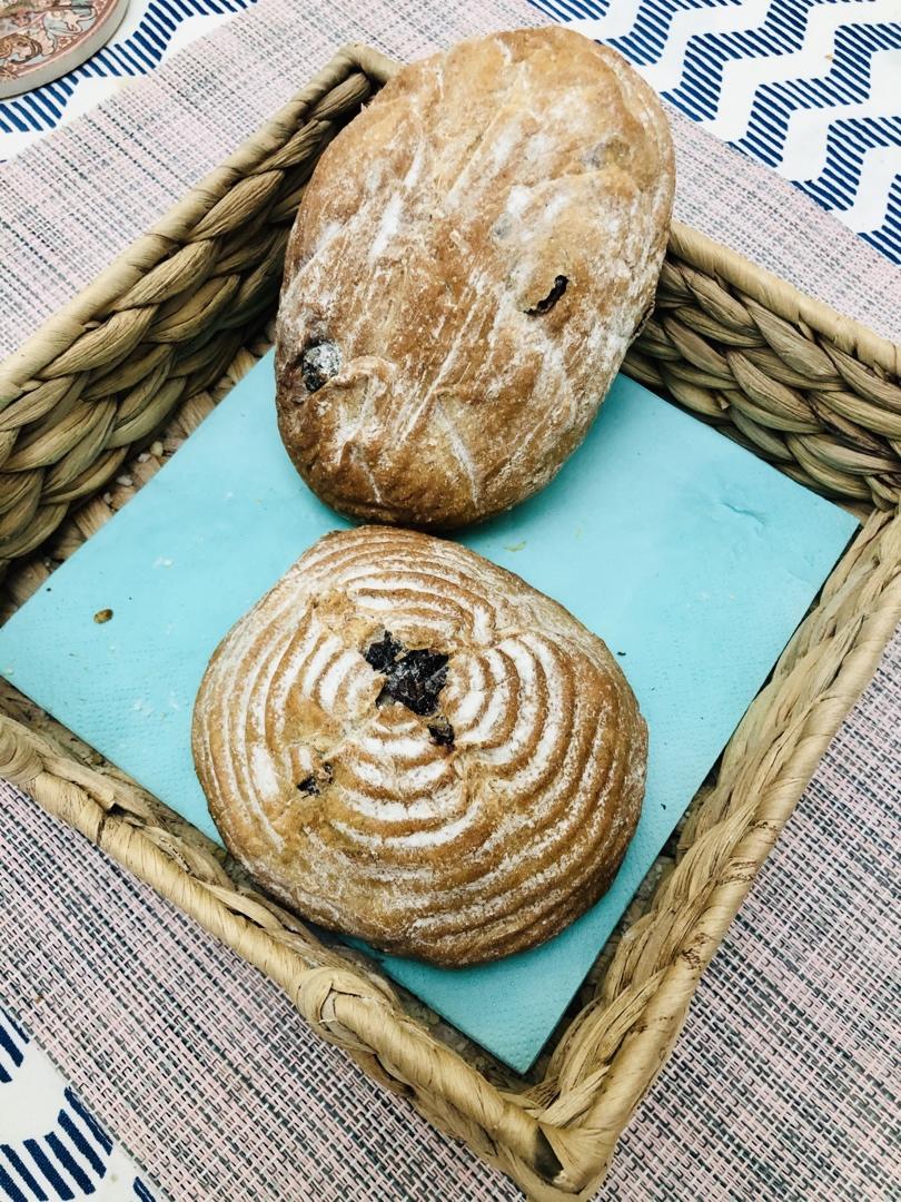 【手揉法】免揉全麦蔓越莓软欧包