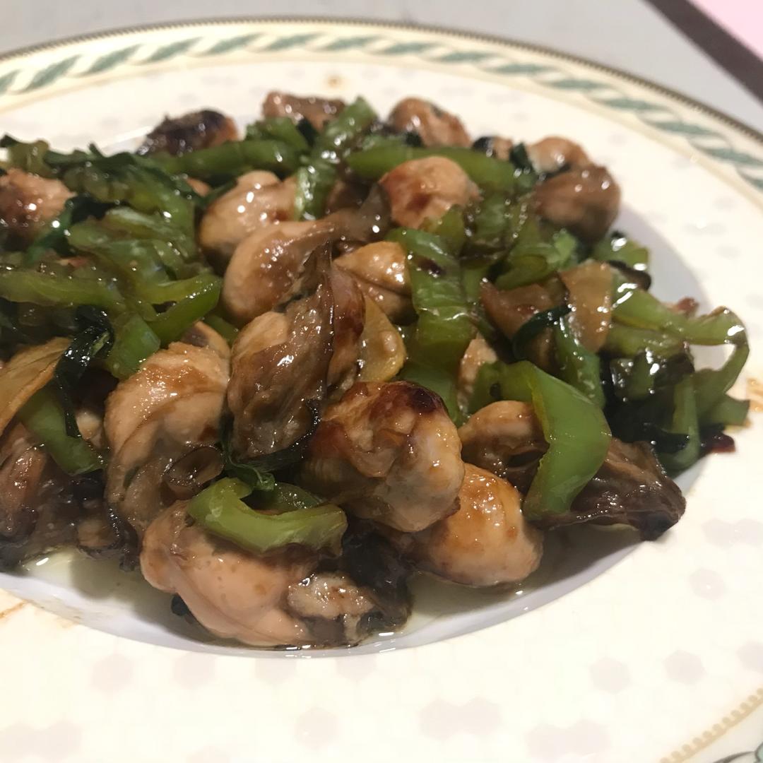 姜葱爆炒生蚝