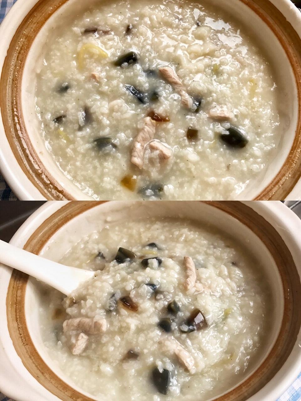 十五分钟快手之香滑皮蛋瘦肉粥(附五分钟电饭煲电压力锅更快捷方法)