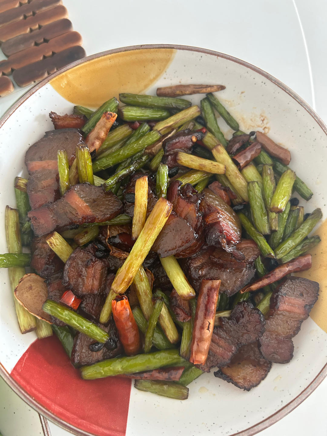 超级下饭的一道菜蒜苔炒风干腊肉