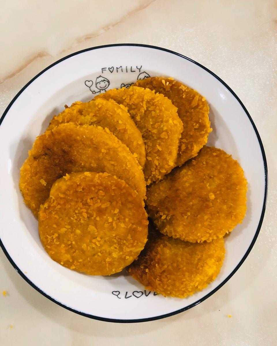 豆沙南瓜糯米饼(外酥里嫩)