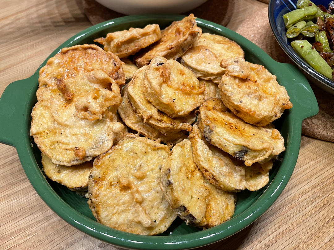 酥炸茄盒￨外酥里嫩