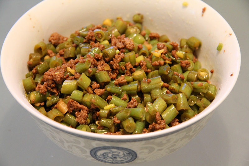 快速肉片炖豆角