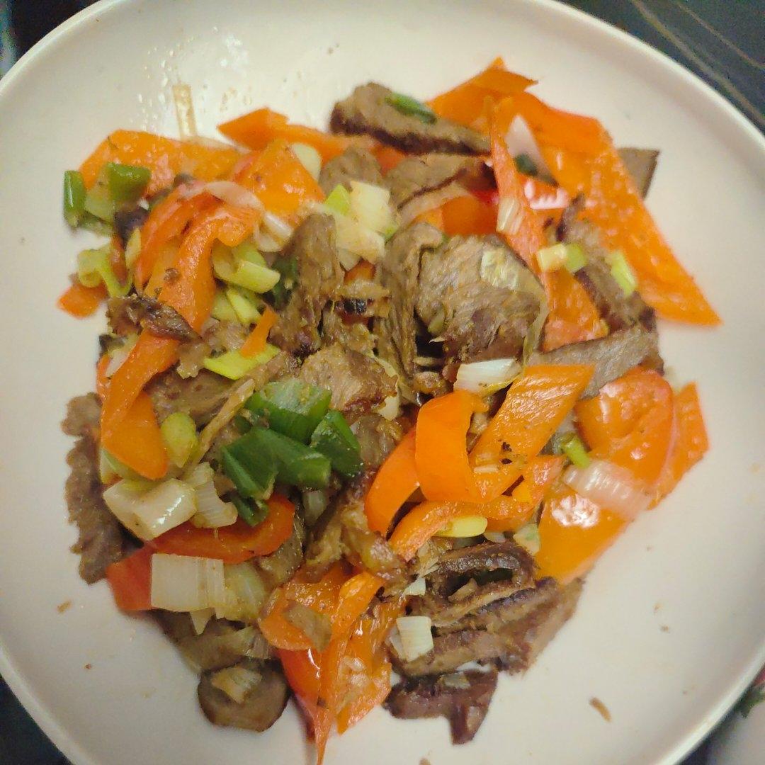 孜然大葱炒牛肉