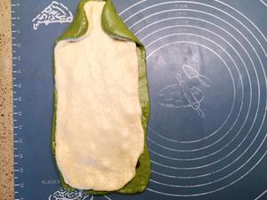 抹茶红豆双色面包（水合法，一次发酵）的做法 步骤14