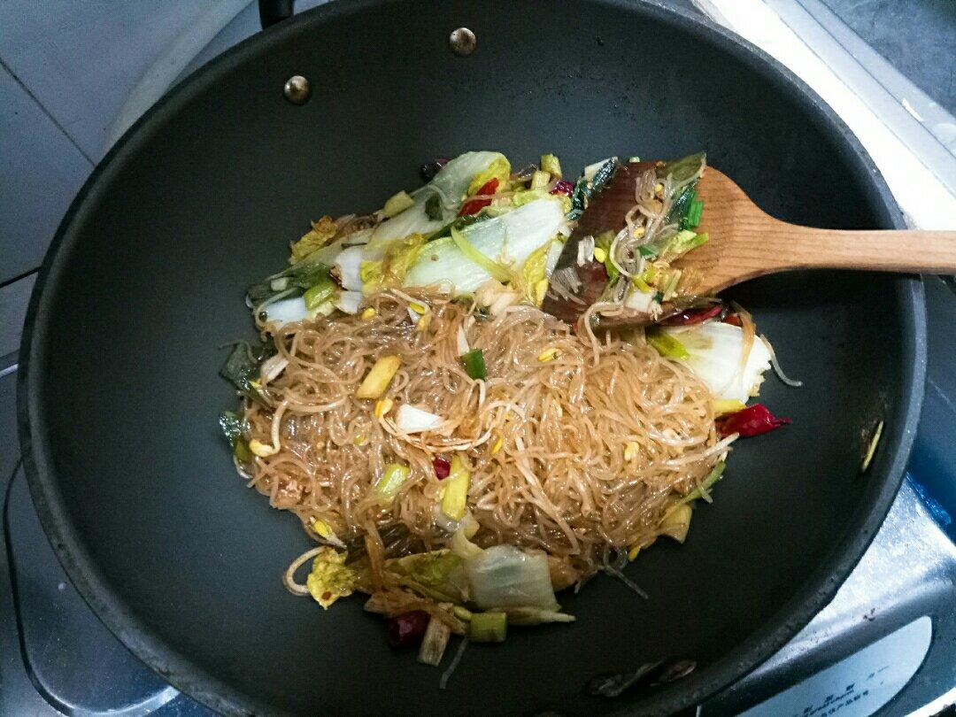 豆芽炒粉丝
