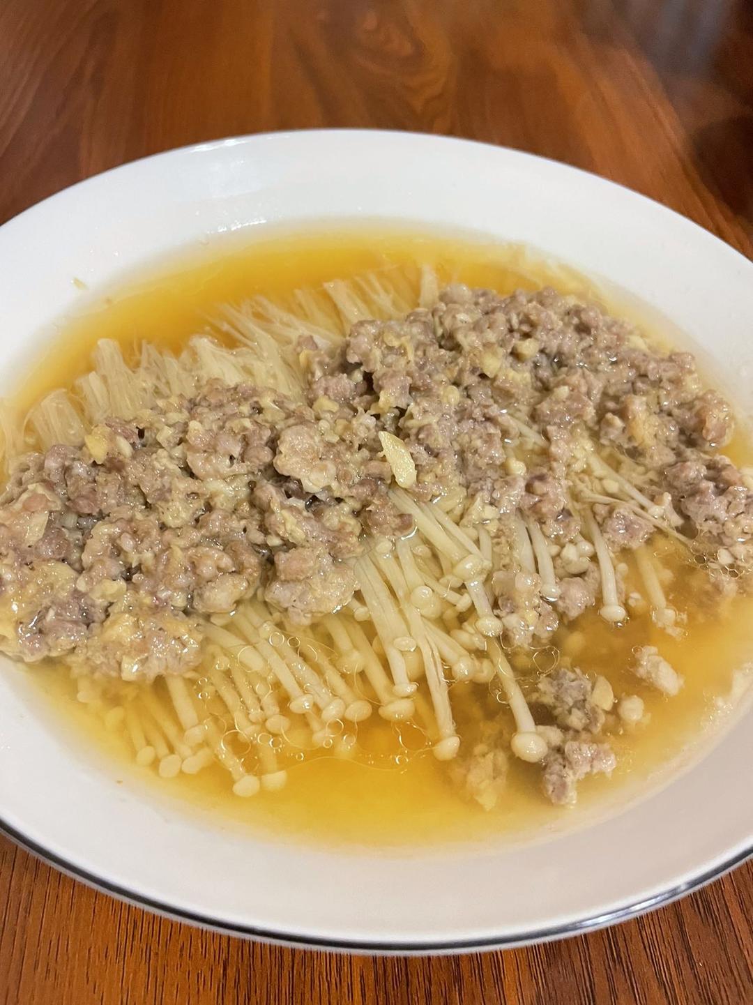 蒜蓉肉沫金针菇