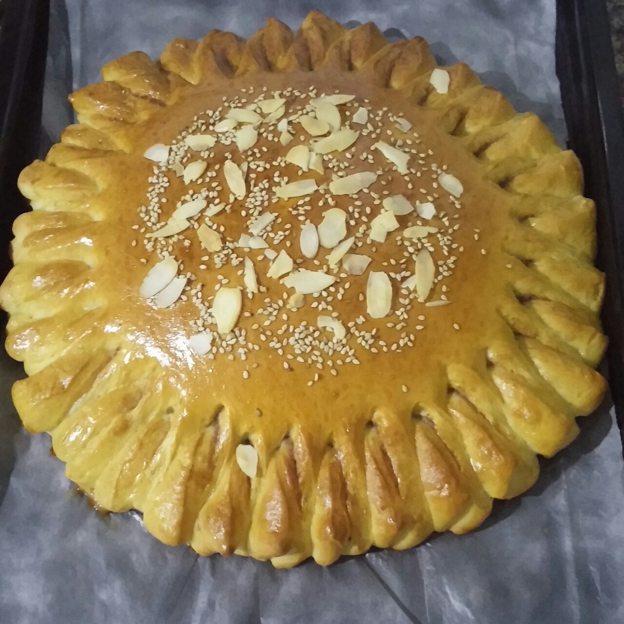 向日葵豆沙面包