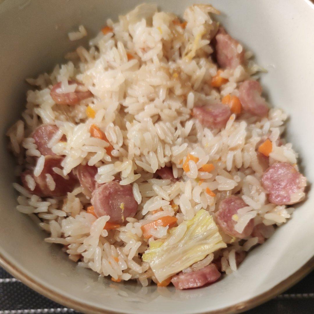电饭锅版香菇腊肠饭