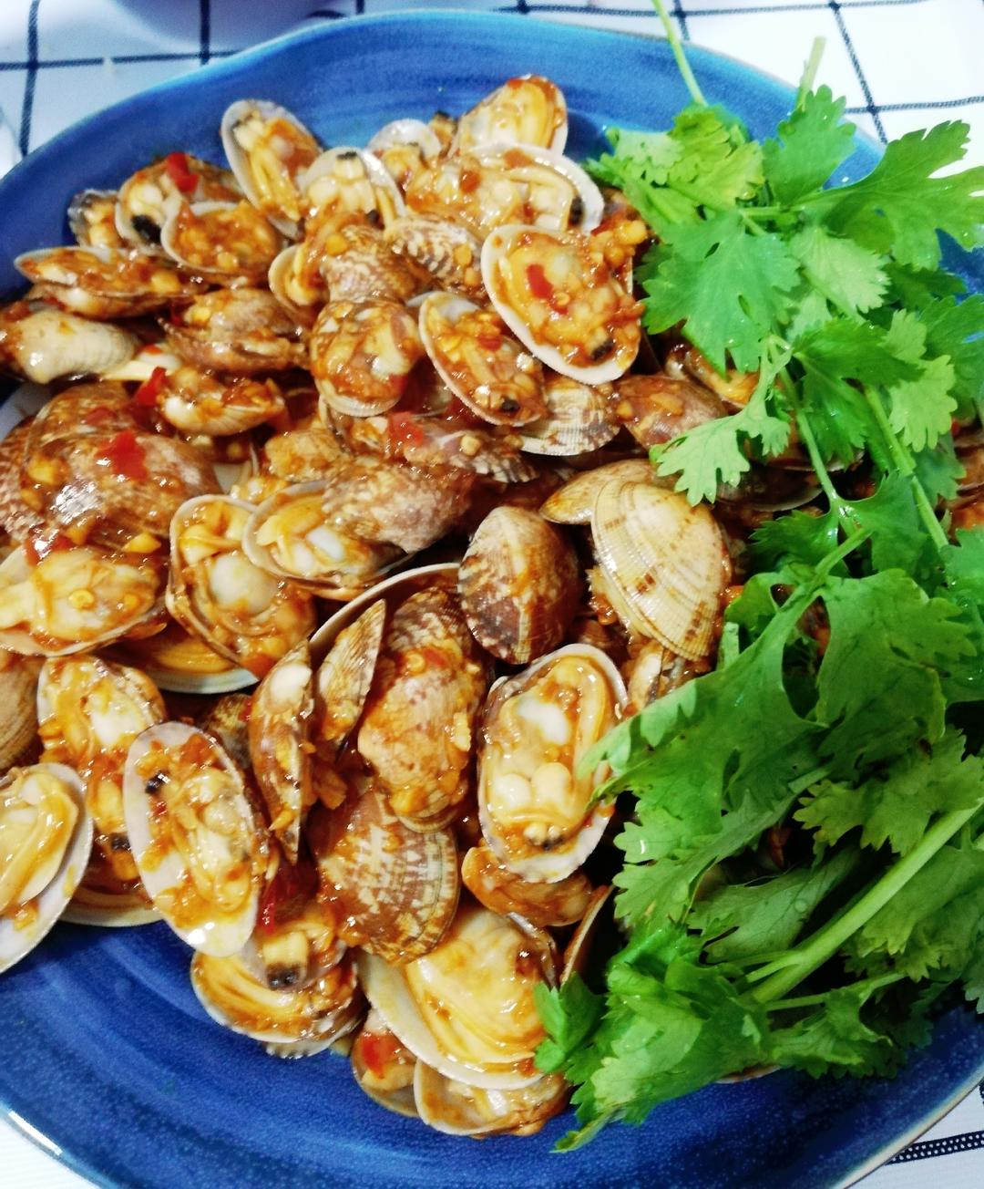 大排档蒜蓉花甲的做法