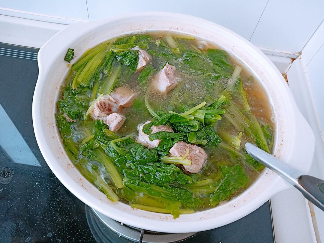 手机用户3311_ai3k做的小白菜炖排骨(懒人版)