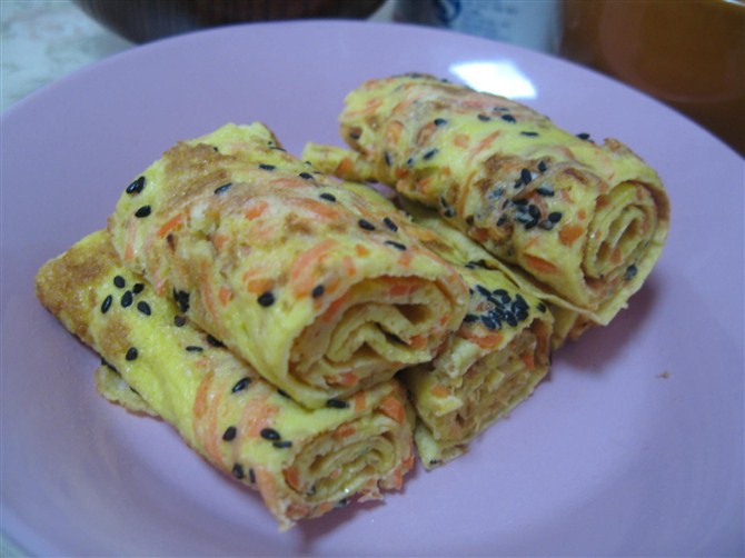 黑芝麻鸡蛋饼