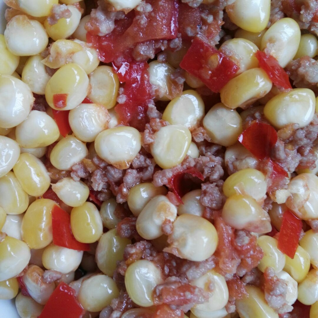 jamie毛毛做的玉米炒肉末【超级下饭的快手家常菜】